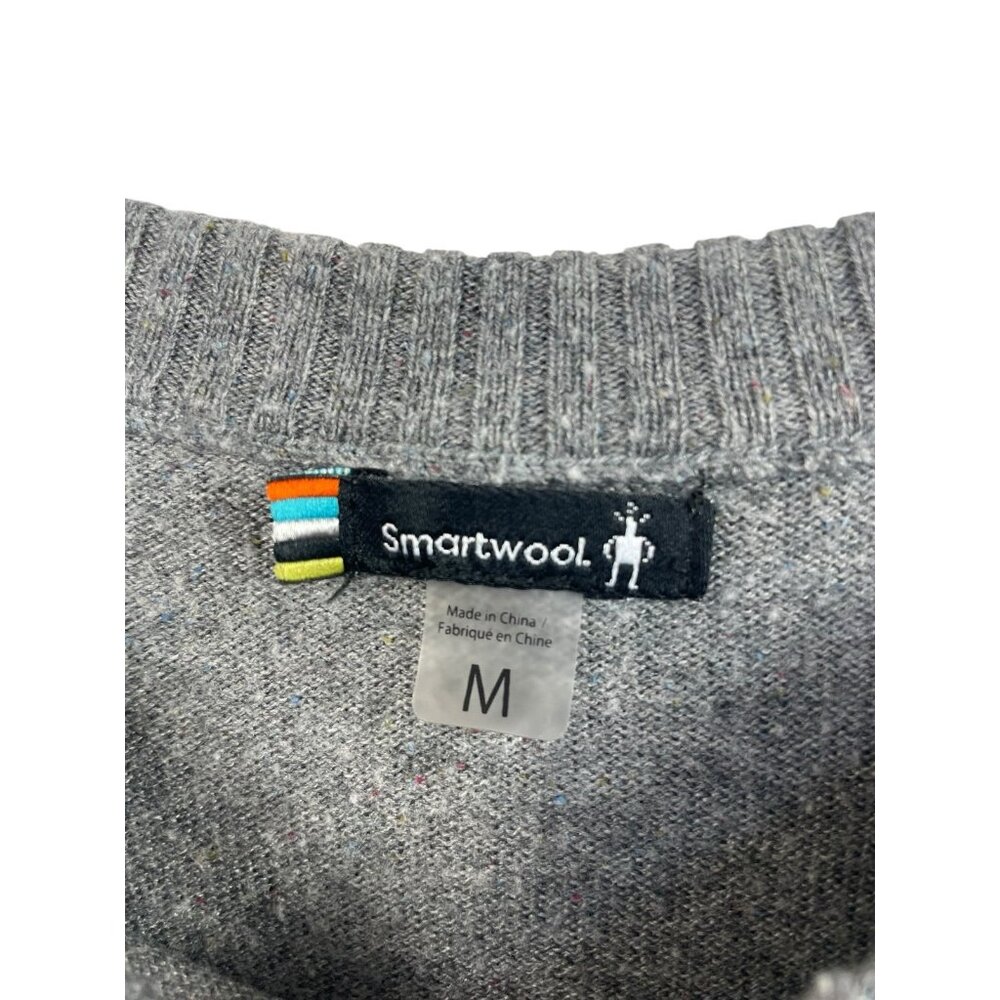 Smartwool Sparwood Merino Wool Blend Crewneck Sweater Gray Men’s Medium - Picture 2 of 4